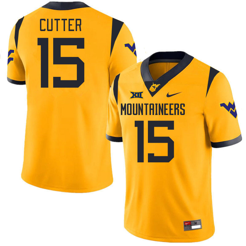 Men #15 Ben Cutter West Virginia Mountaineers College 2024 New Uniforms Football Jerseys Stitched Sa